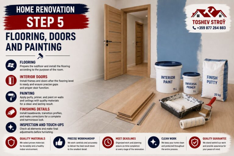 Flooring- doors and painting step - 5