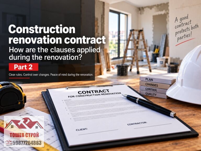 Construction renovation with a contract – part 2 R