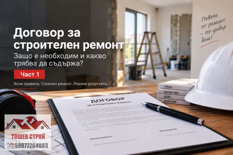 Договор за строителен ремонт - част 1