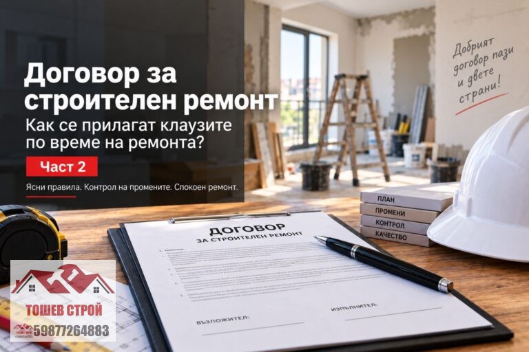 Строителен ремонт с договор - част 2R
