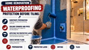 Bathroom waterproofing during a major renovation 01R