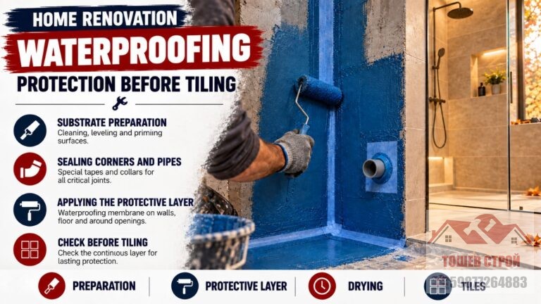 Bathroom waterproofing during a major renovation 01R